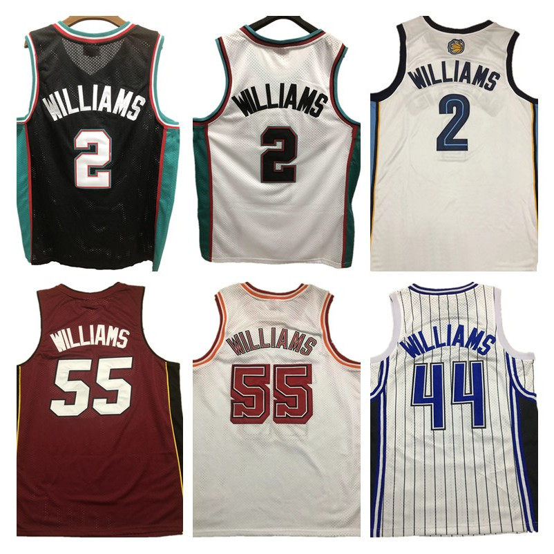 白巧克力球衣威廉姆斯灰熊热火魔术复古网眼刺绣篮球服背心定制