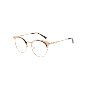 金属圆形半框眼镜框架图片