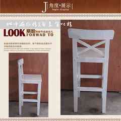 厂家直销定制白色高脚凳简约实木酒吧椅吧台凳吧凳前台椅子高椅