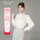 韩语琳长袖白色衬衫女2024年新款洋气时尚设计感春秋款高级感上衣