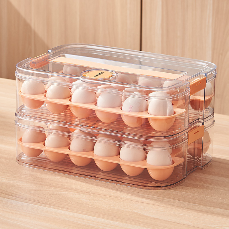 食品级双层放鸡蛋收纳盒冰箱专用分装