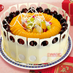 新鲜奶油蛋糕 水果蛋糕生日蛋糕北京蛋糕速递同城配送五环内包邮