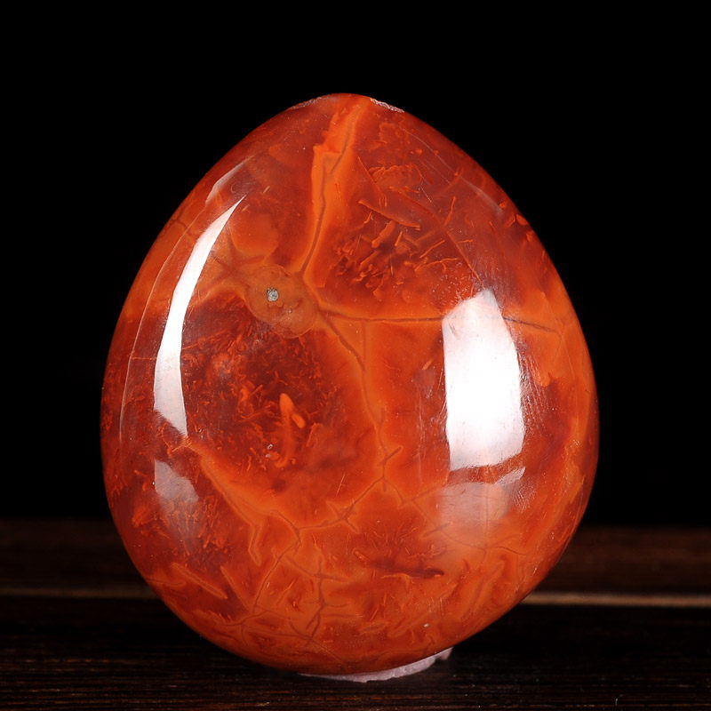 29.85克 极品收藏光面火焰纹南红玛瑙吊坠 25