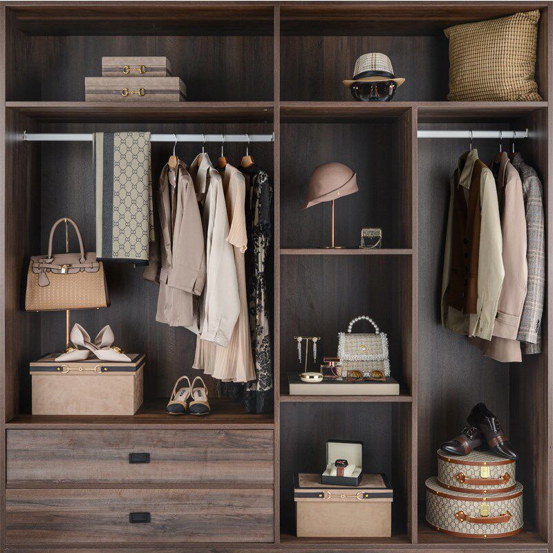 淘宝￥48折后价￥48样板房衣帽间女士衣柜软装搭配衣服包包高跟鞋收纳