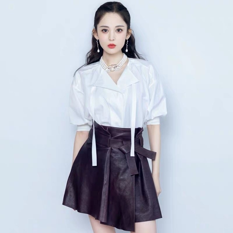 古力娜扎同款衬衫女高端新款白色简约百搭显瘦衣服设计感气质