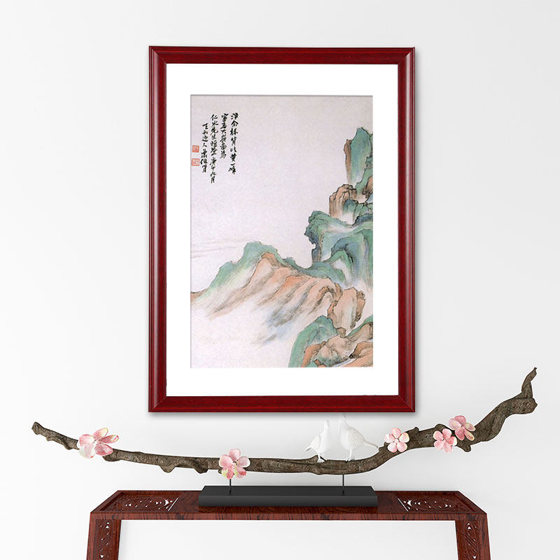 国画框装裱挂墙实木相框卡纸长方形40x60cm厘米书法字画边框定制