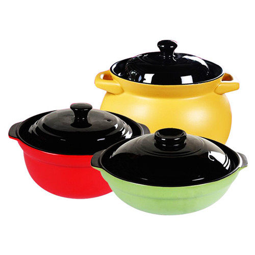 【第二件半价】耐高温彩色砂锅煲汤炖煲明火韩式小容量陶瓷养生锅