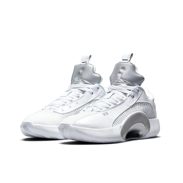 air jordan 35 aj35 low pf 白银 白红低帮实战篮球鞋 cw2459-100