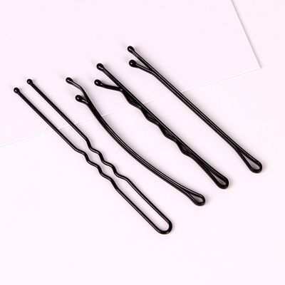 加粗加紧黑卡子顶夹一字夹刘海边夹钢夹头饰成人黑色发夹u型夹子