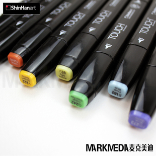 韩国进口新韩shinhan Touch 马克笔 单支 24~60色套装 黑色杆