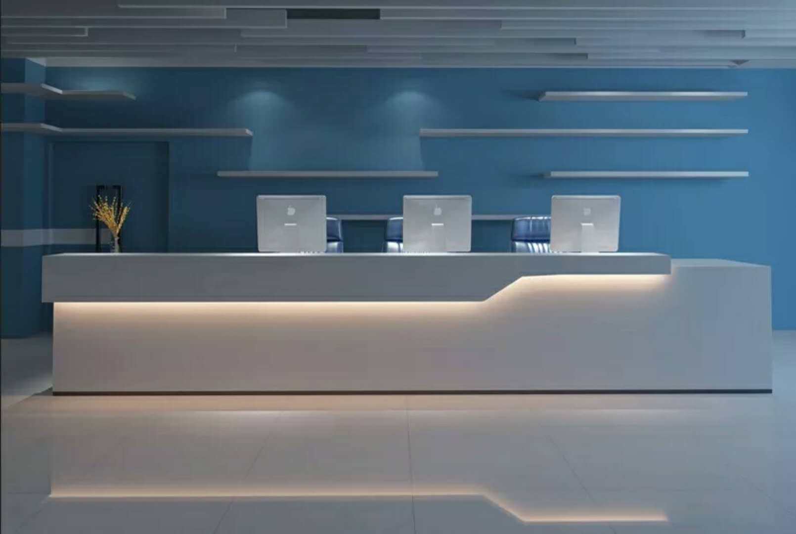 前台接待台简约前台办公前台收银台吧台前台桌公司前台烤漆前台定