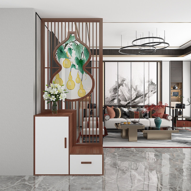 进门风水玄关柜