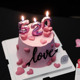 520气球数字蜡烛214情人节蛋糕装饰插件情侣告白love生日派对摆件