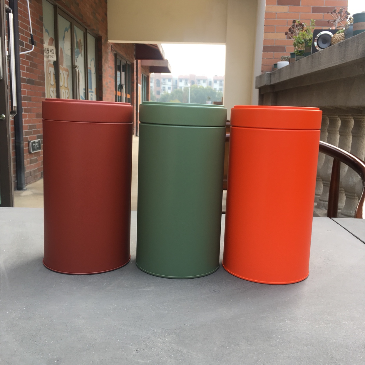 通用纯色净面金属桶 双层盖空白圆形茶叶铁罐单罐50g150g250g装