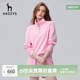 【立领宽松】Hazzys哈吉斯卫衣女士休闲粉色春季英伦风长袖T恤潮