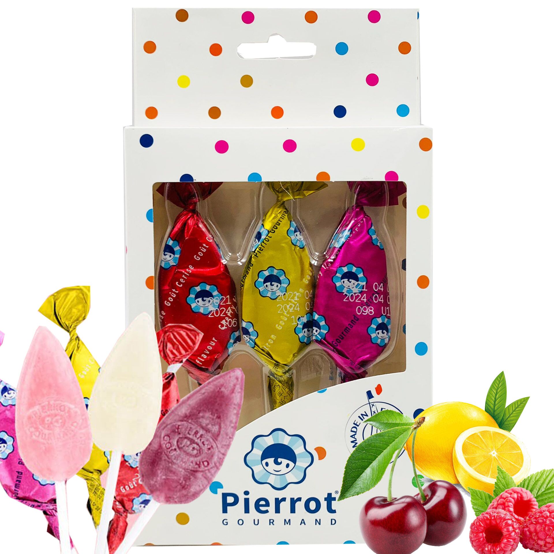 5法国进口安德鲁倍乐果棒棒糖锥形水果硬糖12支装喜糖儿童零食礼物已