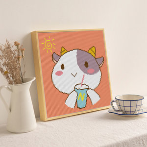 十二生肖系列2022新款十字绣动物卡通牛客厅卧室装饰小幅手工线绣