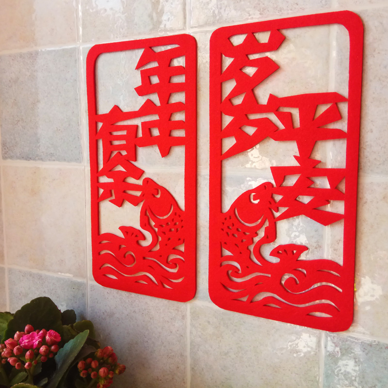 2019新年春节镂空加厚剪纸窗花无纺布装饰品年年有余创意对联布置在类目 节庆用品/礼品, 喜字/剪纸/贴纸中 - 来自Buy2taobao.com提供专业的淘宝代购服务