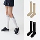 韩国高尔夫女士户外休闲纯色长袜球袜英文字标百搭防滑透气中筒袜