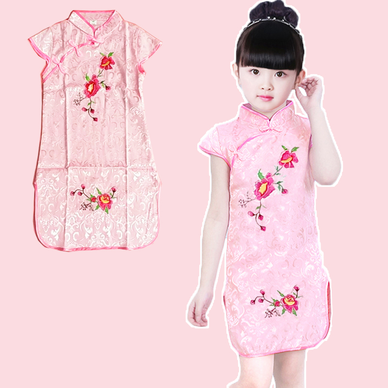 children Guzheng show cheongsam princess Baby Tang costume Dress Size Girl Western style Retro Chinese stylein the Children/Baby/Family fitted , Children's Robes/Costume/National costume , Cheongsam category - from Buy2taobao.com to provide professional Taobao agent buy service