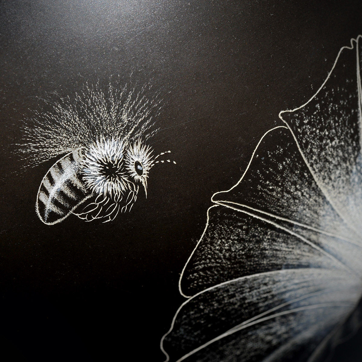 中国黑陶工艺美术大师 刘德功 手工影雕作品《如意》