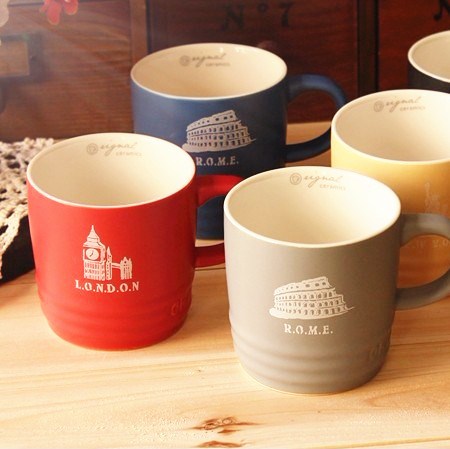 Europe and America City Architecture sign Ceramic cup Creative Pastoral Zakka Mug Water cup Mug 6in the Tableware , Coffee , Mug category - from Buy2taobao.com to provide professional Taobao agent buy service