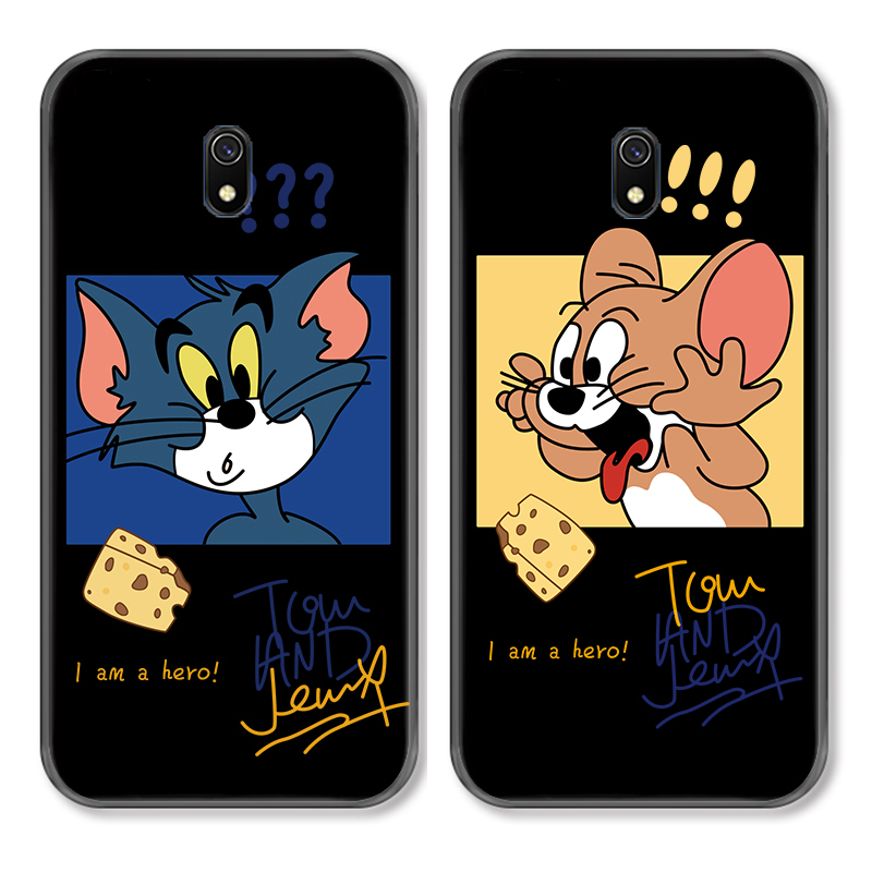 猫和老鼠适用于小米红米10x4g5g创意卡通硅胶手机壳玻璃保护套