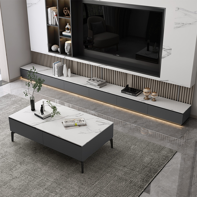 北欧岩板电视柜茶几组合小户型现代简约客厅轻奢地台柜2021年新款在类目 住宅家具, 柜类, 电视柜中 - 来自Buy2taobao.com提供专业的淘宝代购服务