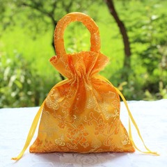 新款 金色满地龙 婚庆用品中式糖盒创意喜糖袋喜蛋袋子大号喜蛋盒