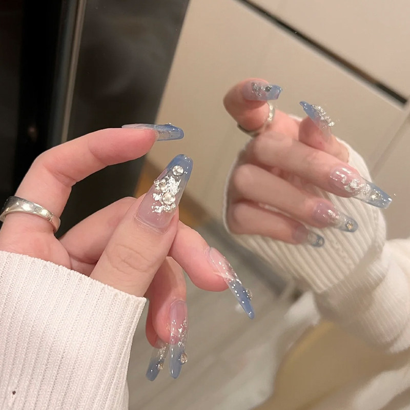 特价美甲成品日系光疗甲片手工定做