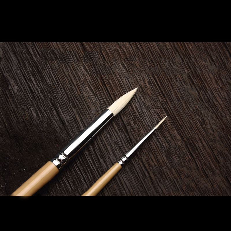 一折猪鬃毛水粉笔