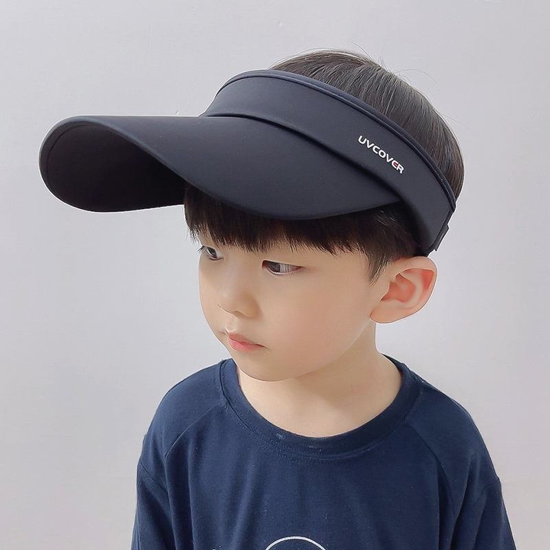 UPF50+轻薄儿童遮阳帽男孩夏季空顶帽防晒男童鸭舌太阳帽防紫外线
