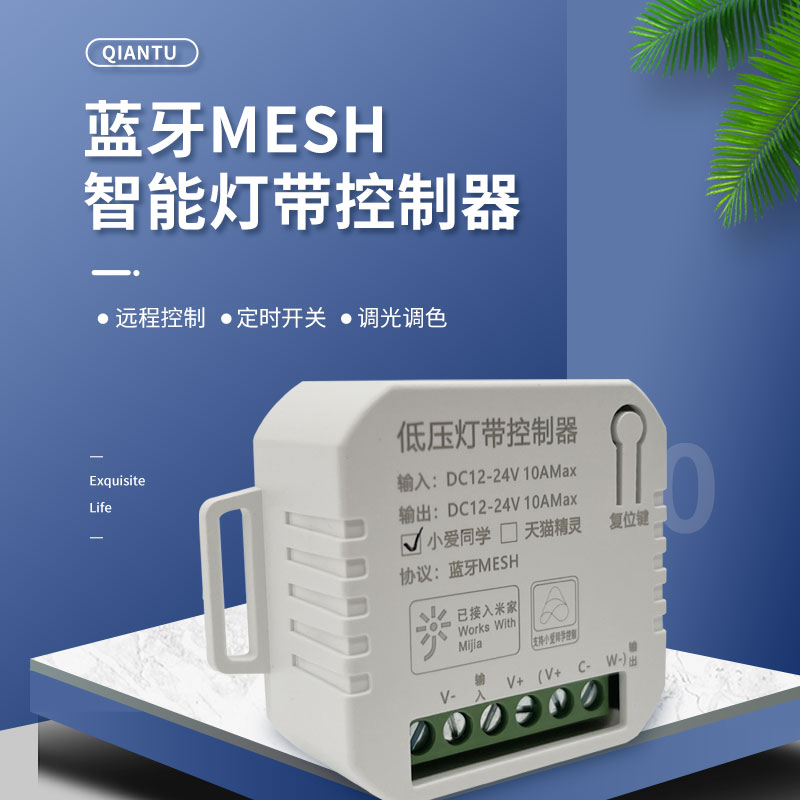 直连米家低压灯带12V24V控制器驱动手机远程遥控全屋场景联动无极调光调色支持小爱同学智能语音