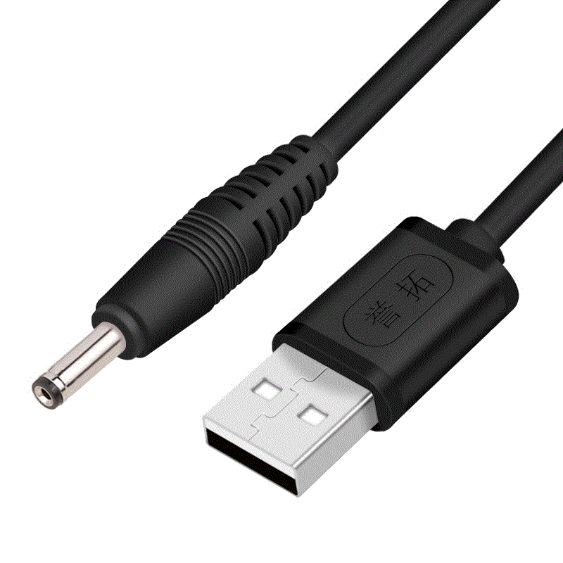 誉拓台灯充电线圆孔圆头luna通用usb转dc3.