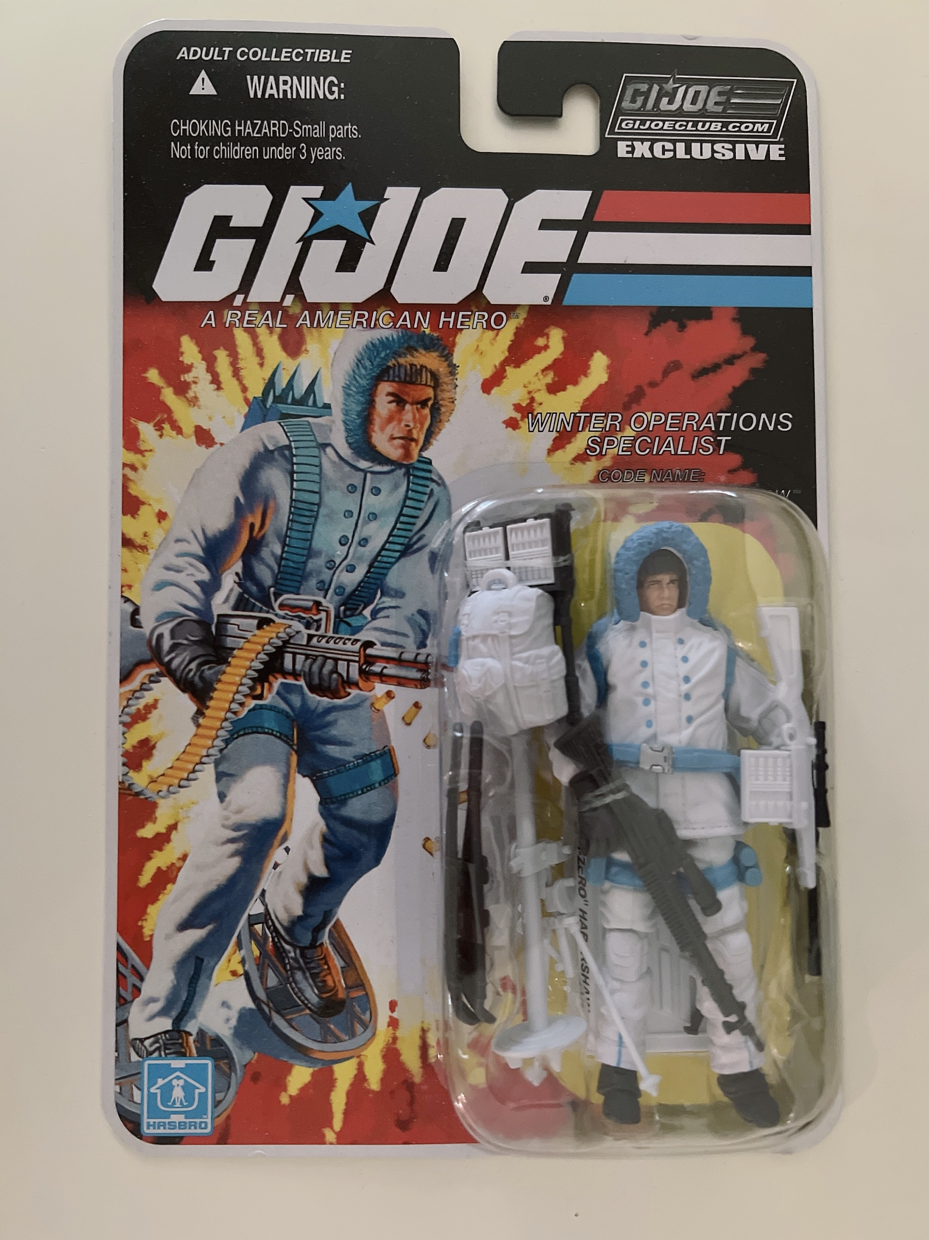 孩之宝玩具现货特种部队 gijoe 俱乐部雪地虎 3.75寸模型绝版