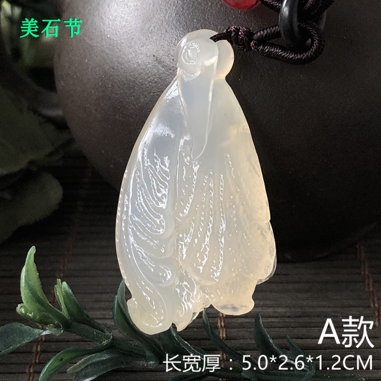 美石节原创白菜挂件吊坠T恤衬衣毛衣链 寿山石高山晶石芙蓉石