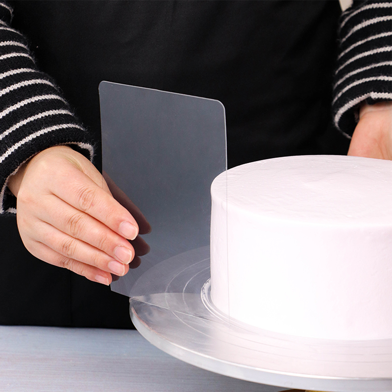 5片装透明蛋糕软刮板 奶油蛋糕抹涂刮平烘焙半圆塑料片抹弧胚工具