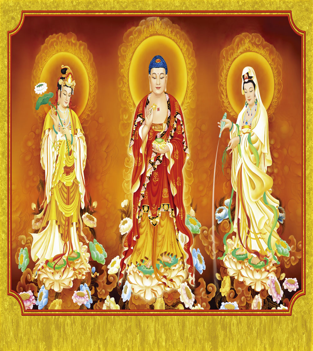 海报印制展板写真素材1007西方三圣图片写真