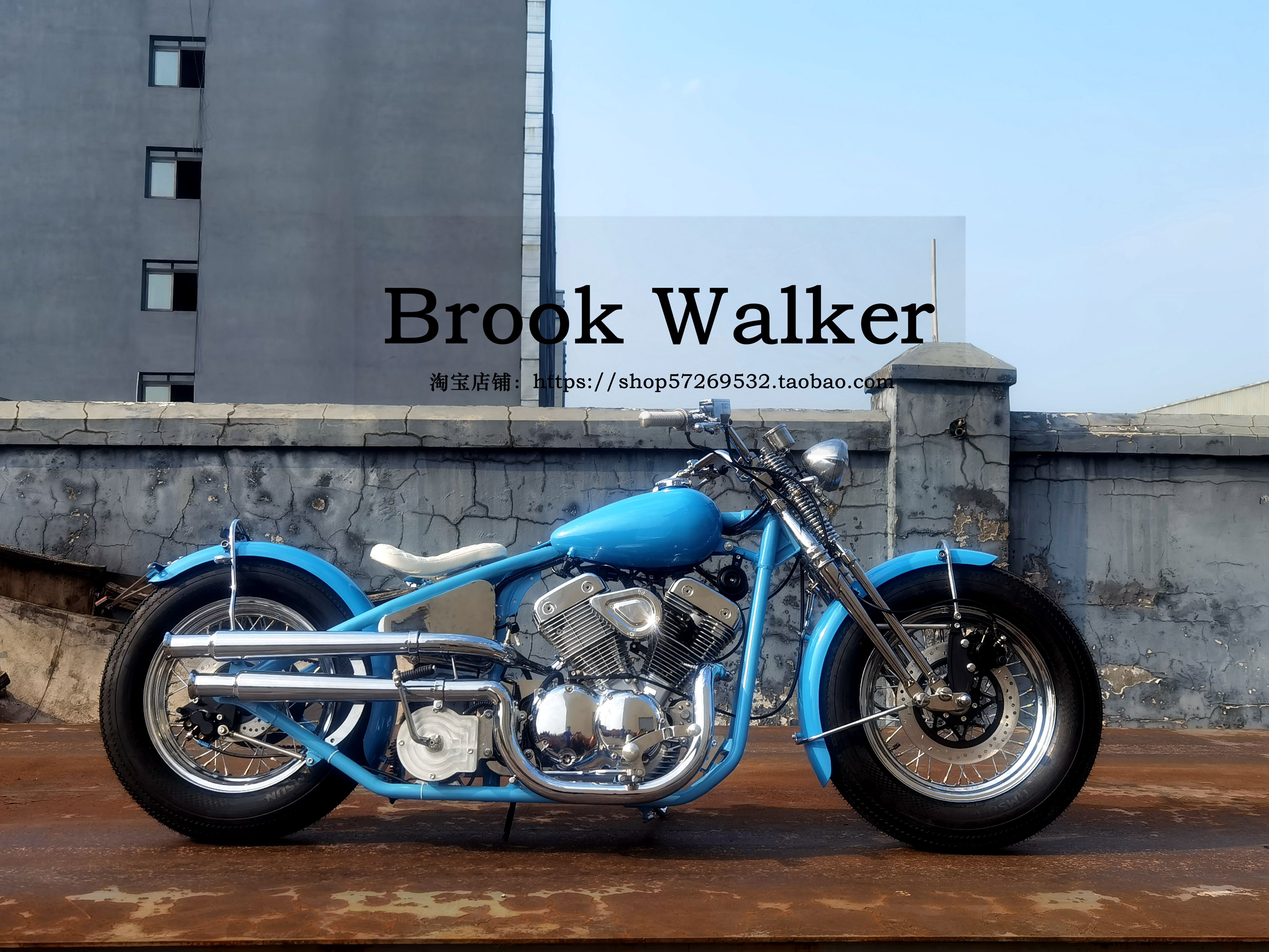 brookwalker布沃克钜云火石250弹簧头bobber复古机车摩托车