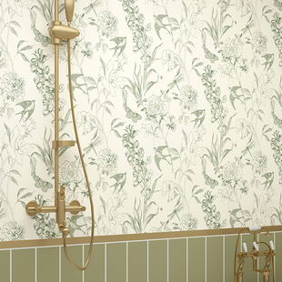 卫生间防水贴纸墙贴自粘浴室厕所洗手台墙面翻新法式复古瓷砖墙纸