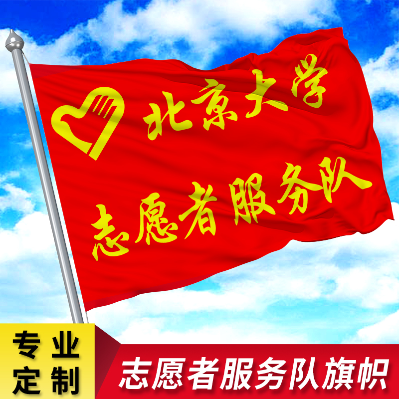 青年突击队旗志愿服务队队旗自愿者旗帜志愿者党旗党支部旗帜青年先锋