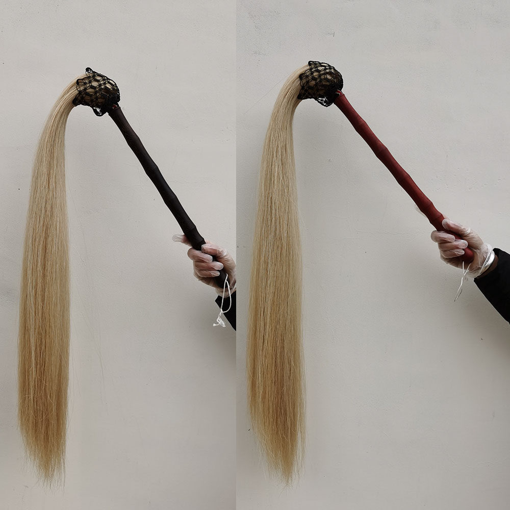 真马尾拂尘太极拂尘道具拂尘镇宅拂尘花梨木手柄鸡翅木手柄送包