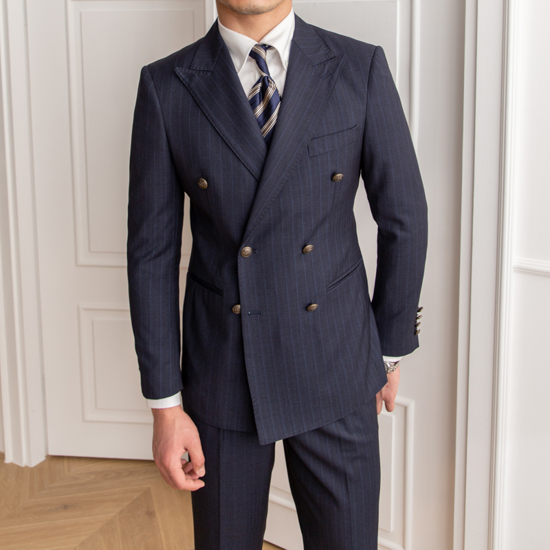 男士双排扣西装套装
