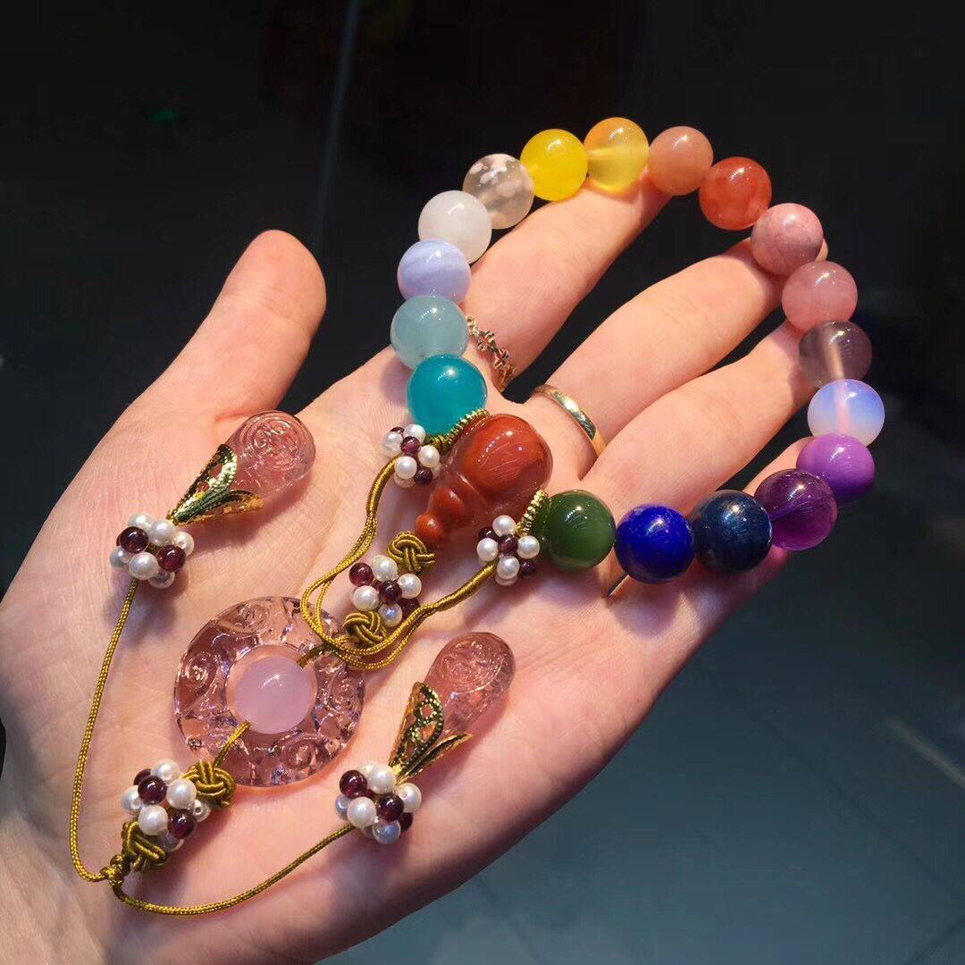 延禧攻略同款手链十八子白水晶18子手串手持珠