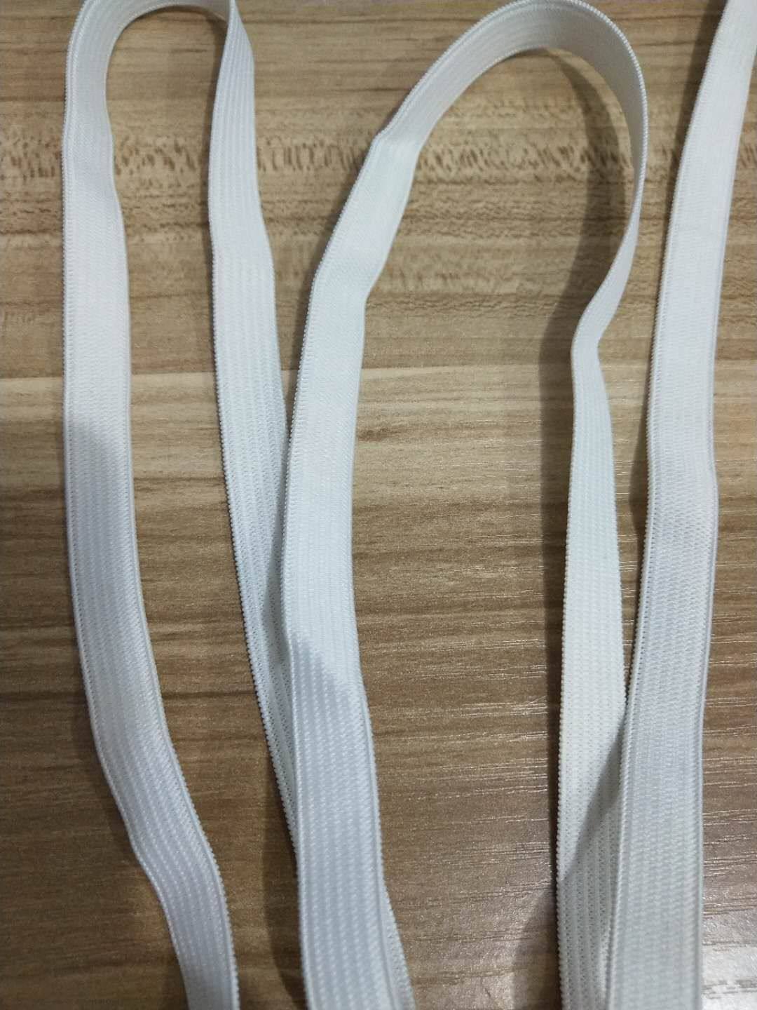 中厚进口松紧带宽1cm橡筋扁衣服装辅料裤子腰细橡皮筋白色高弹力
