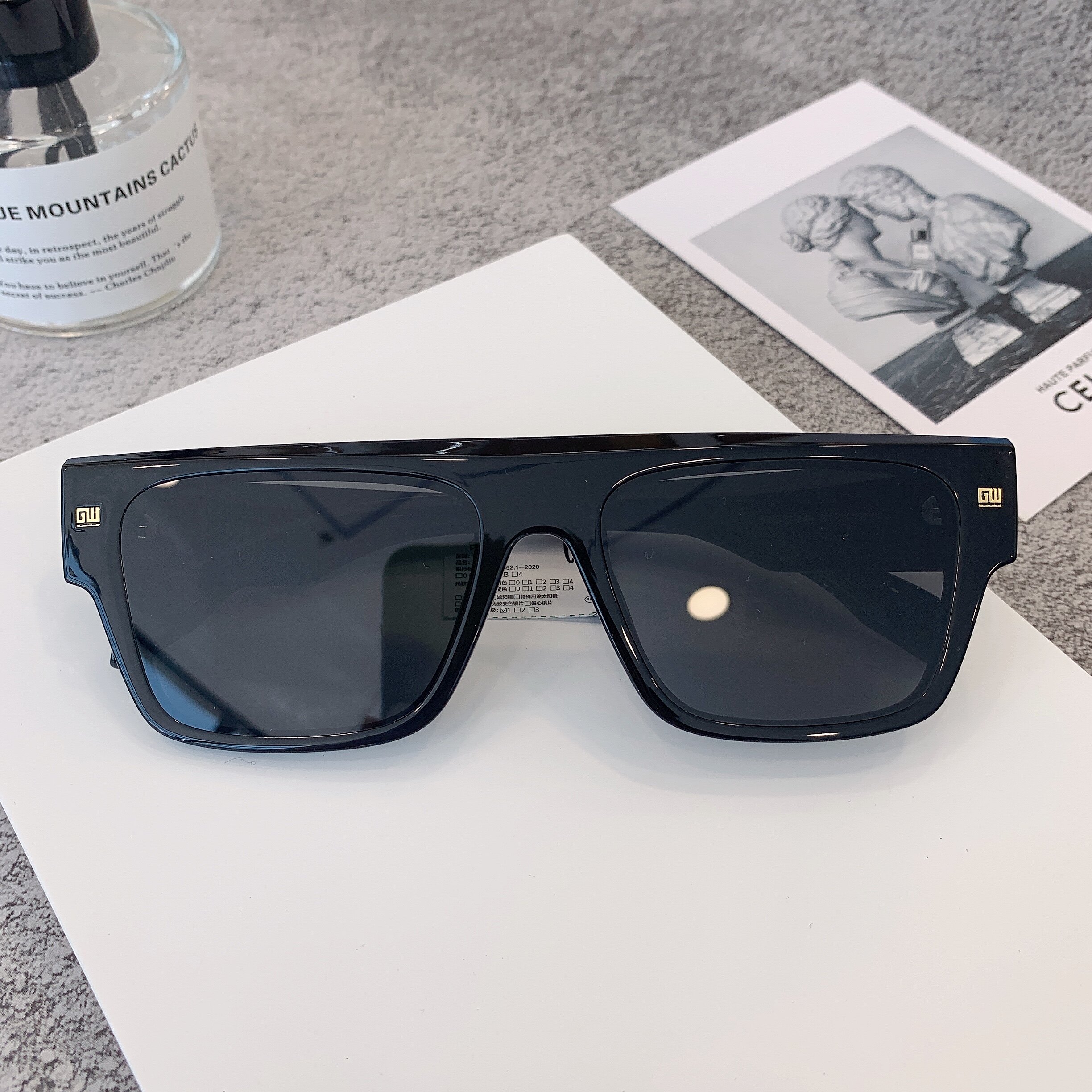 潮牌川久保玲太阳镜雁门关hi嗨咿防蓝光眼镜网红抖音同款可配近视