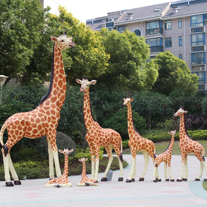 outdoors gardens Scenery Sculpture FRP large animal simulation Giraffe Sculpture Park Meadow decorate Decorationin the Home accessories , Decoration  category - from Buy2taobao.com to provide professional Taobao agent buy service