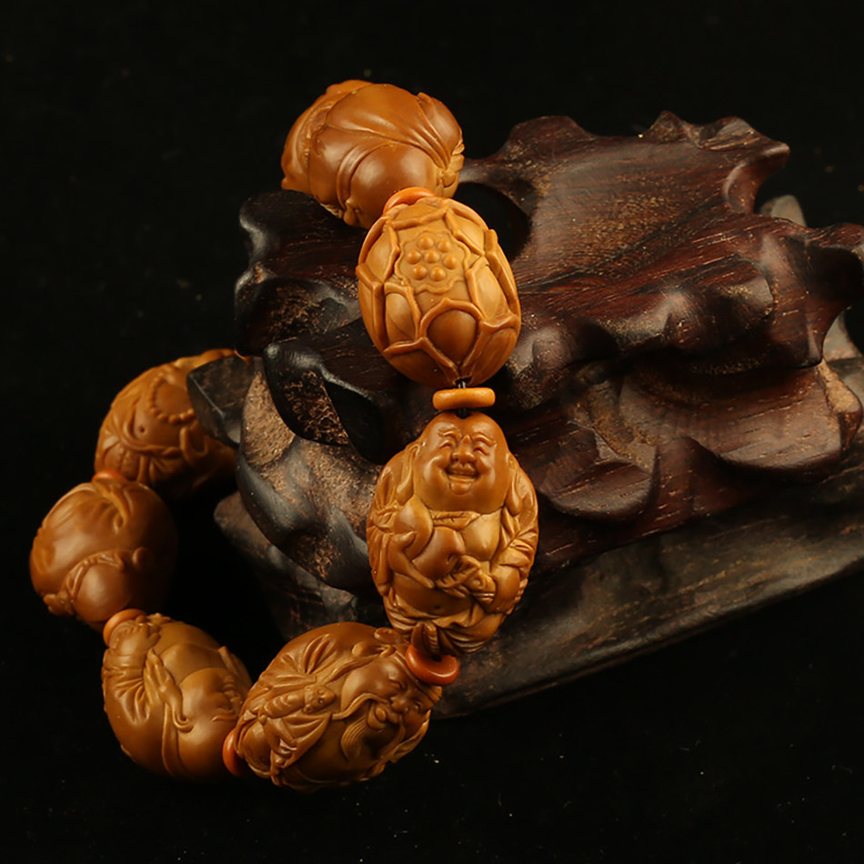 核雕作品《和气生财》春毅核坊臻品收藏