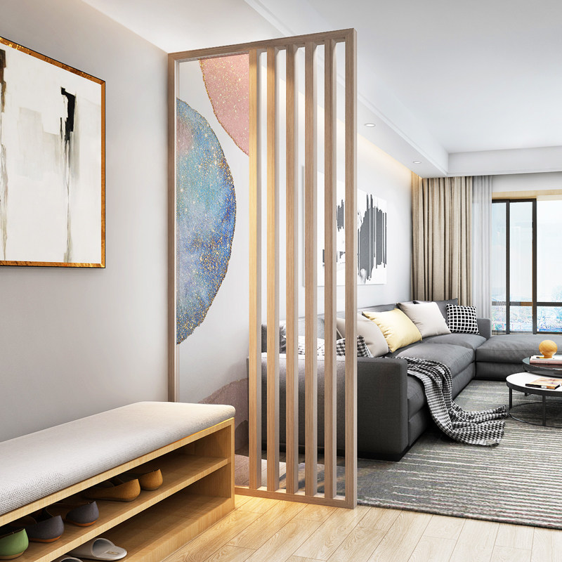 屏风 北欧隔断入户小户型客厅卧室遮挡家用现代简约玄关装饰座屏