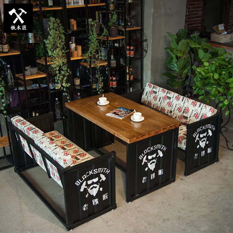 美式复古loft工业集装箱沙发卡座咖啡厅餐厅酒吧沙发卡座桌椅组合|msdalam kategori Perniagaan/perabot pejabat, makanan/perabot penaik, Sofa - dari Buy2taobao.com untuk memberikan perkhidmatan ejen Taobao profesional membeli